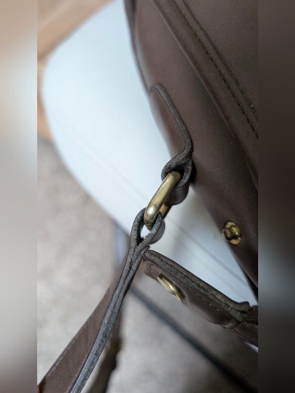 Vintage Coach Taylor Zip Leather Crossbody Bag H5C-9944, Brown, Made In USA - Picture 6 of 16